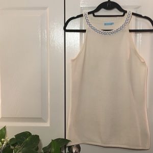 J. McLaughlin White Sleeveless Sweater Halter